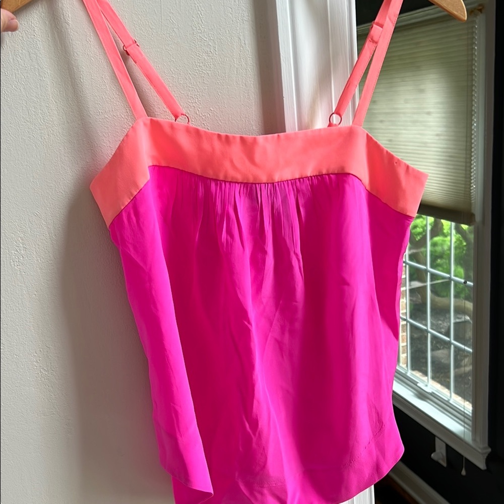 HD in Paris Coral and Fuchsia Strappy Top